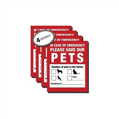 Adesivo di avviso di salvataggio di emergenza per animali domestici