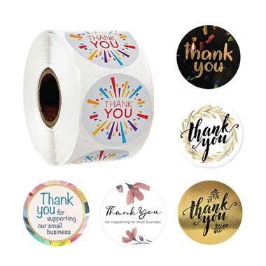 Adesivi di ringraziamento autoadesivi